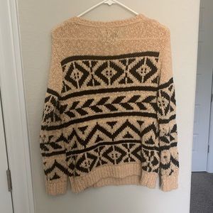Patterned knit sweater
